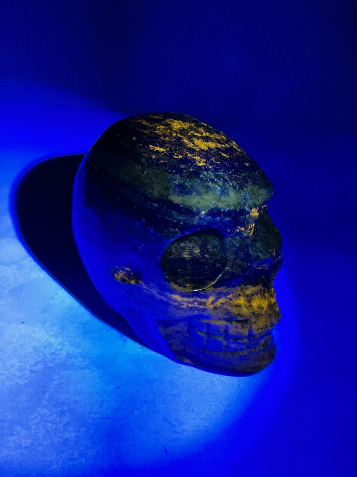 Natural Lapis Lazuli Skull Carving