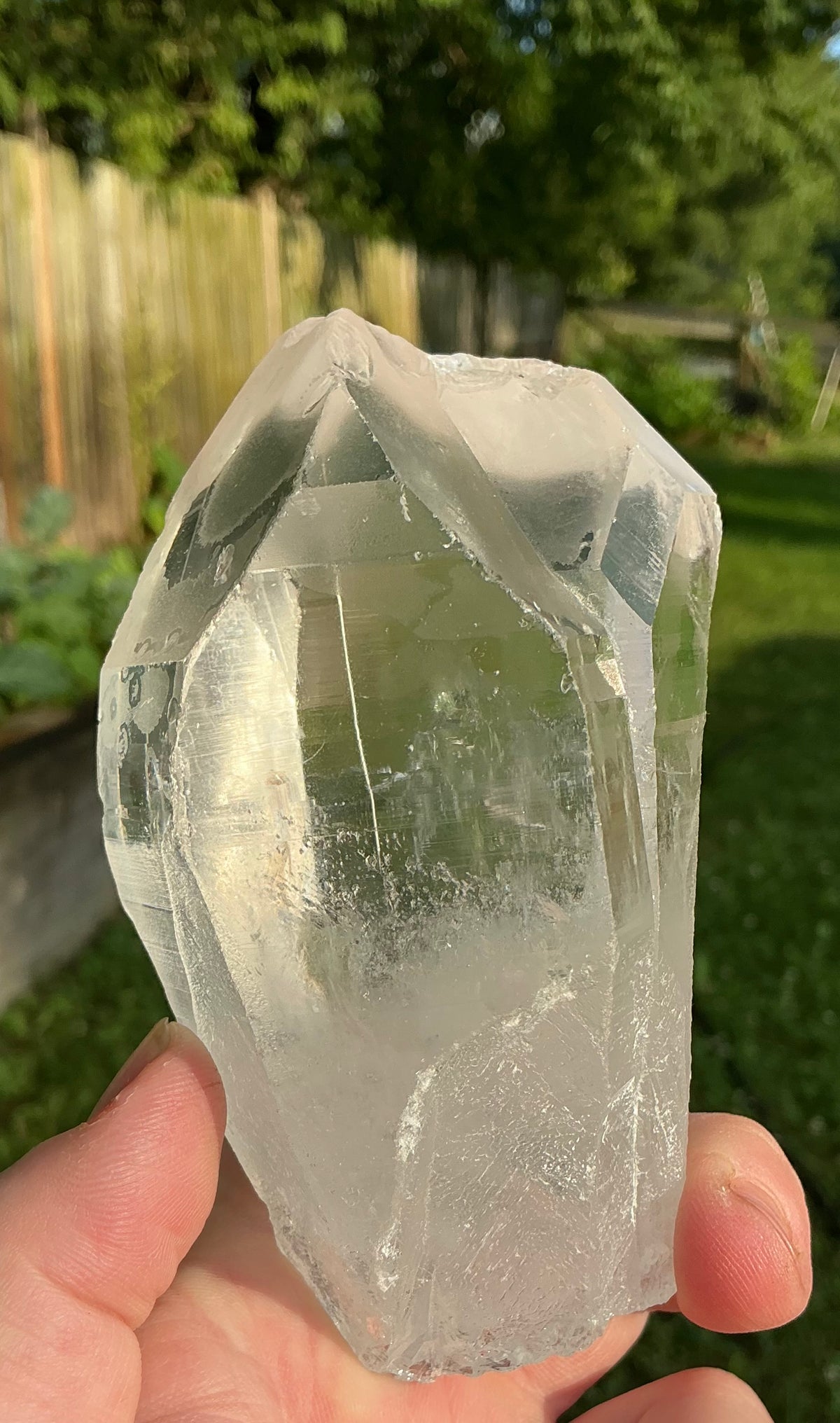 Large Brazilian Lemurian Quartz Cluster Chunk