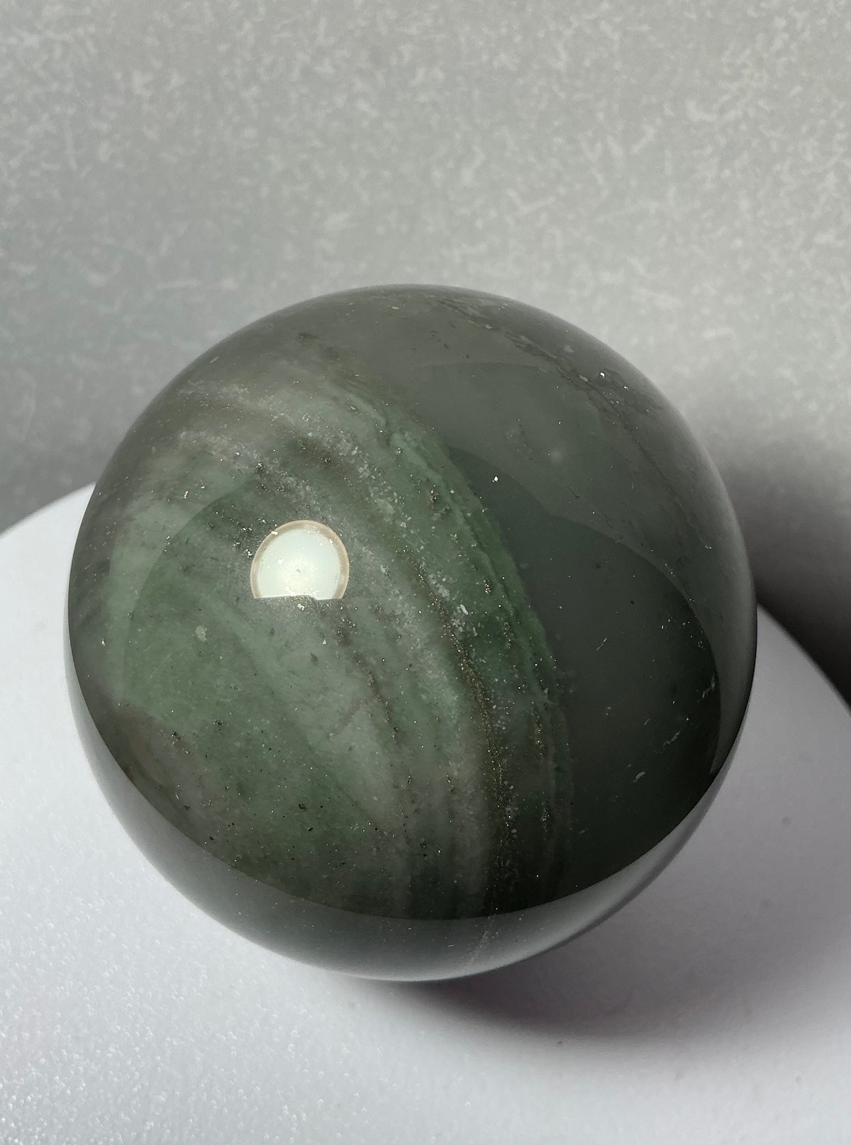 Unique African Bloodstone 68mm Sphere with Pyrite Inclusions