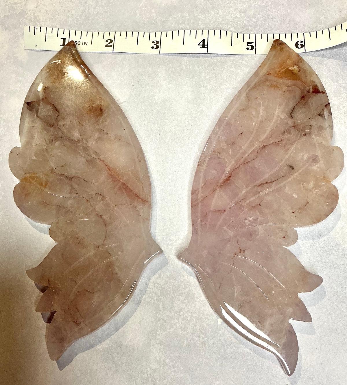 Large Natural Mix of Amethyst and Agate Wings on Stand