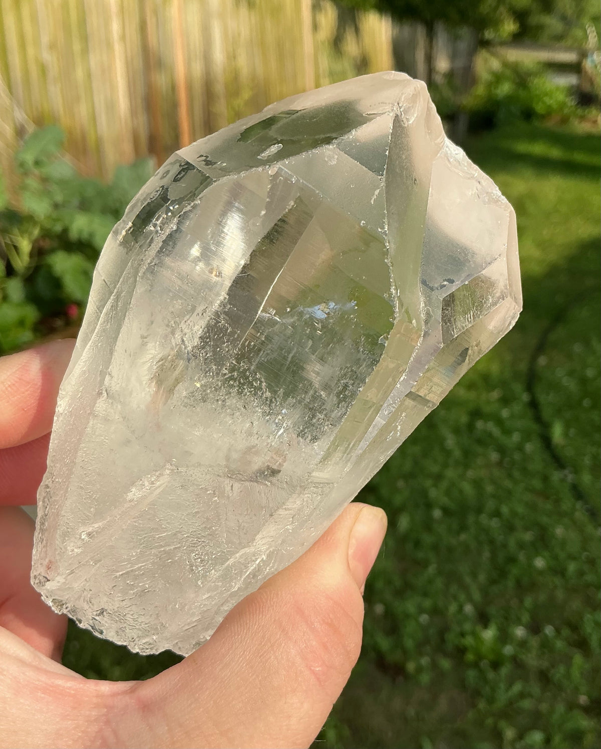 Large Brazilian Lemurian Quartz Cluster Chunk