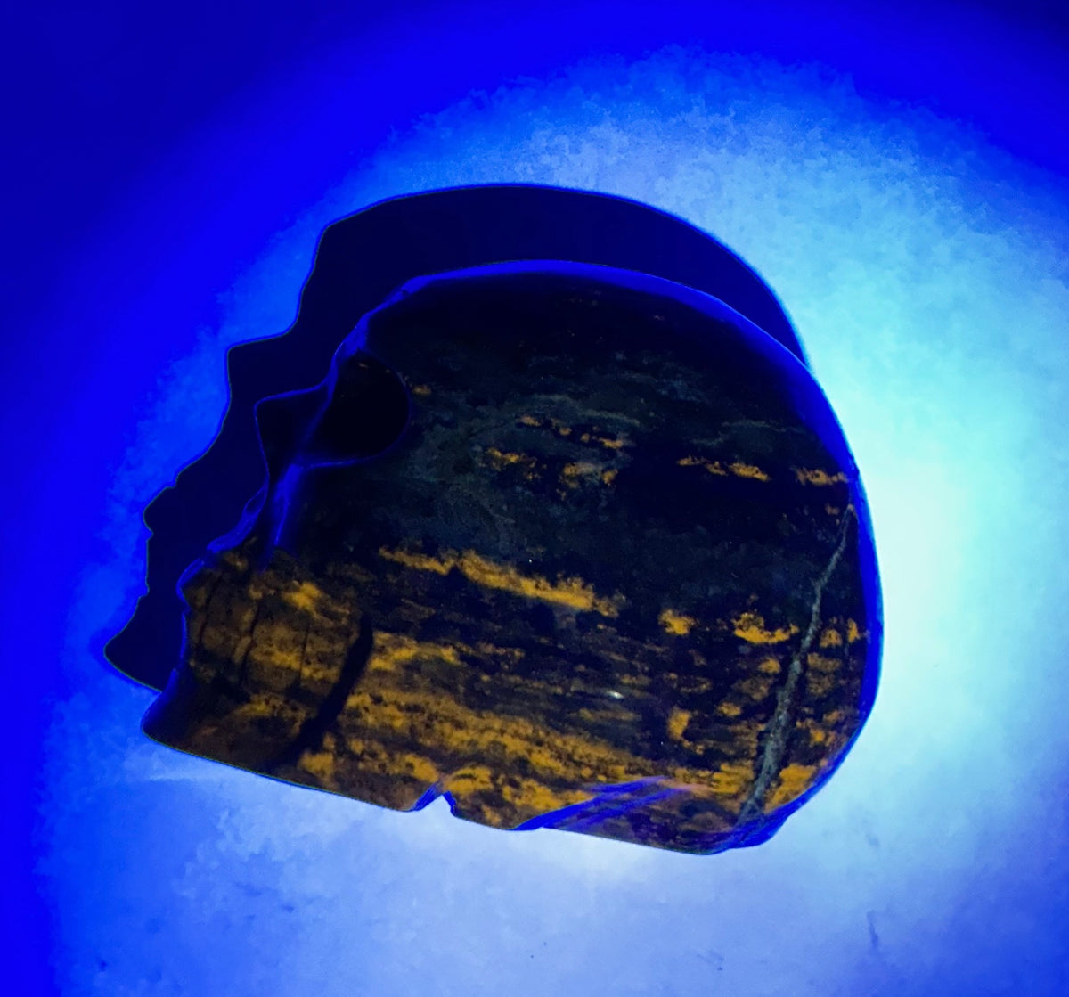 Natural Lapis Lazuli Skull Carving