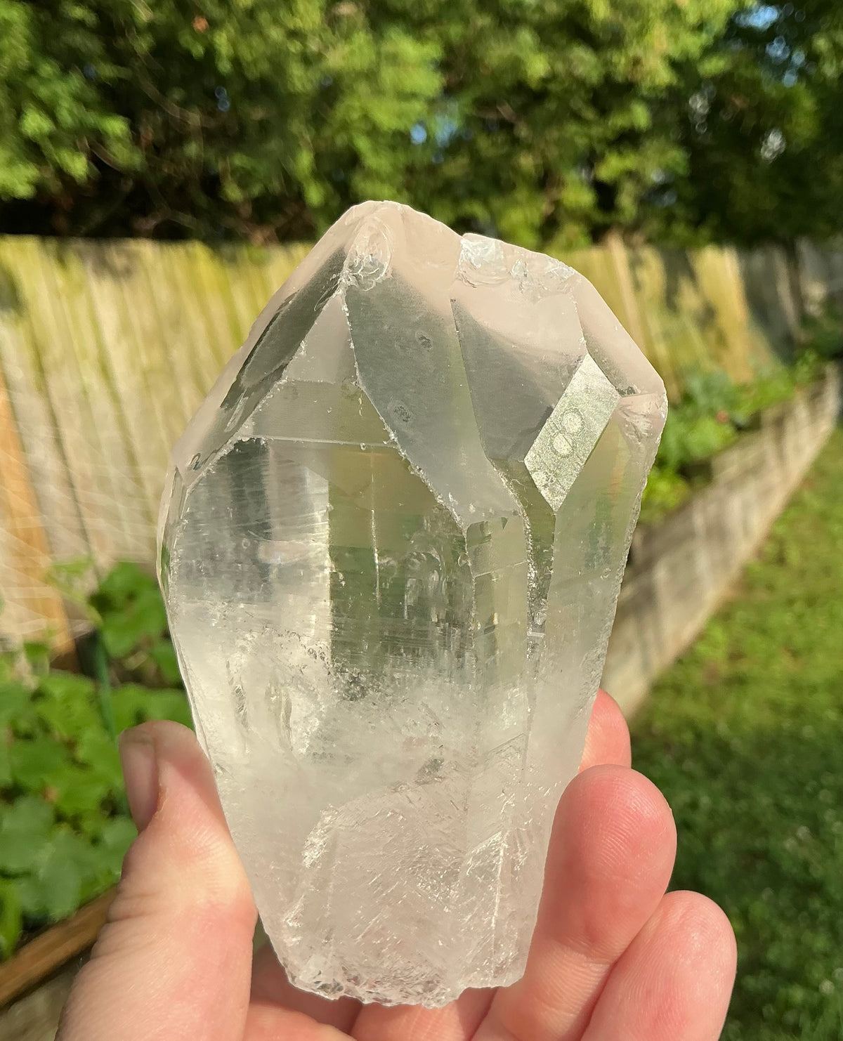 Large Brazilian Lemurian Quartz Cluster Chunk