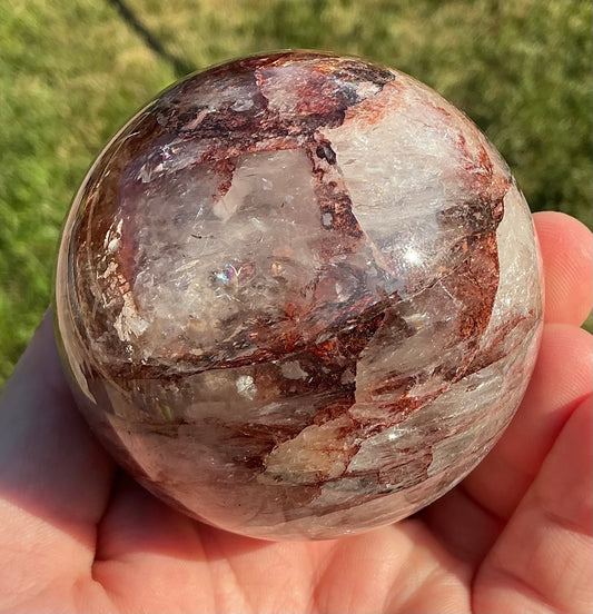 Gorgeous Natural Fire Quartz Sphere 70mm