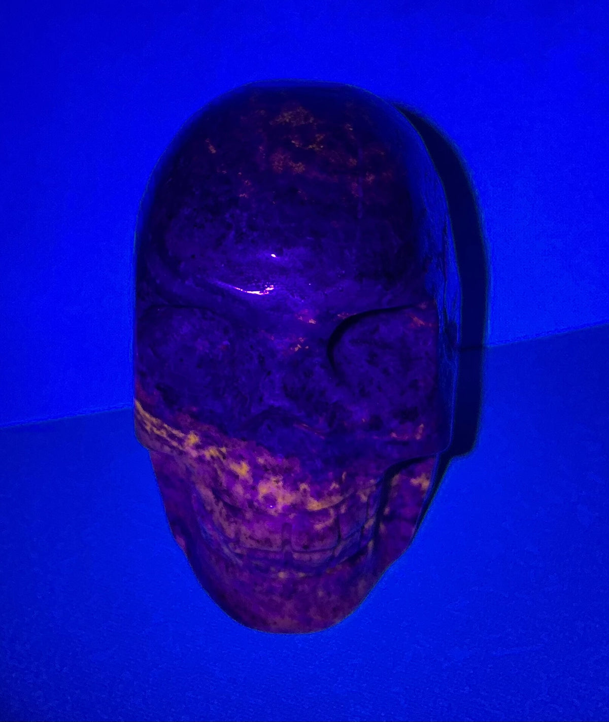 Natural Lapis Lazuli Skull Carving