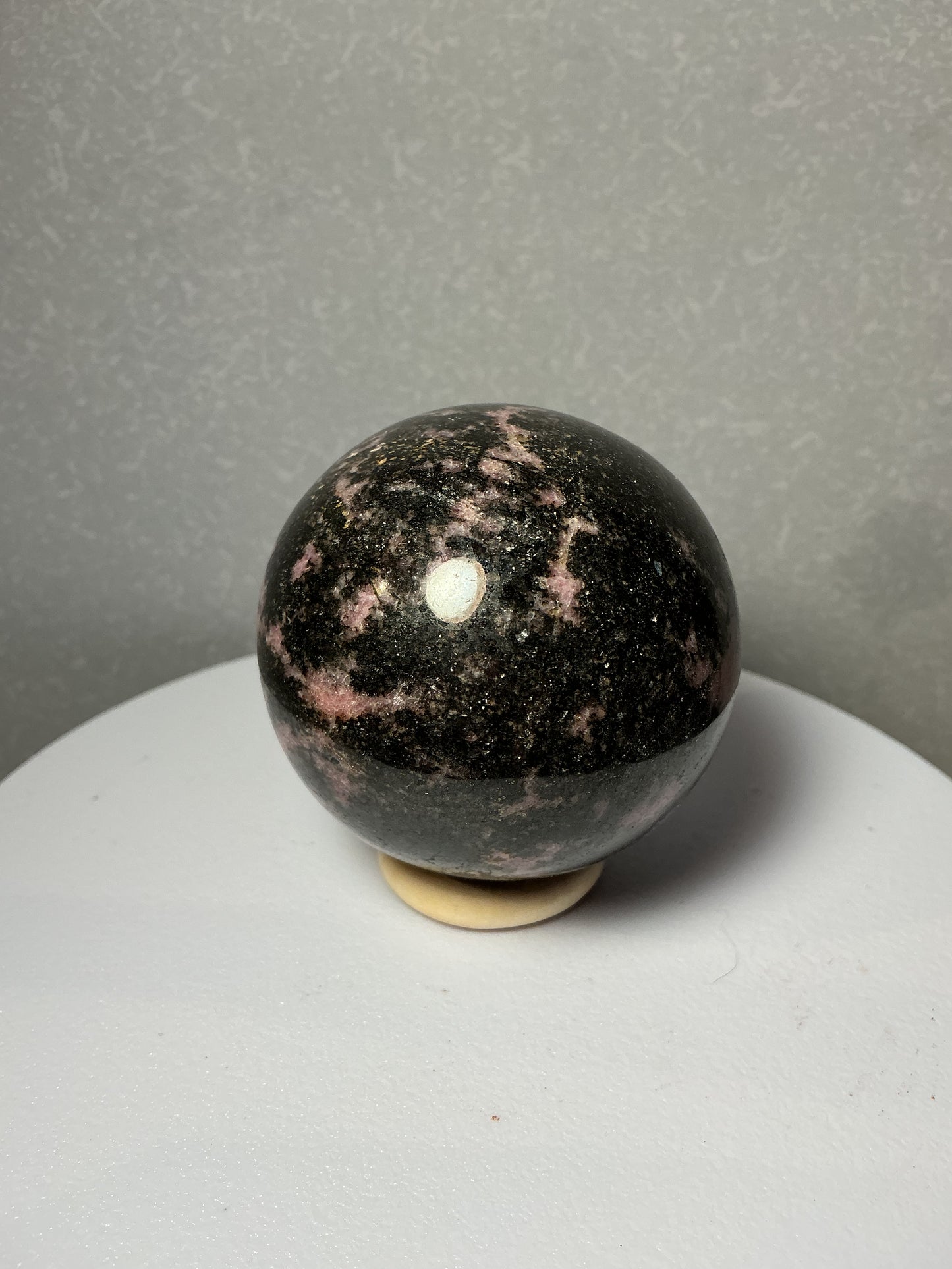 Natural 54mm Rhodonite Crystal Sphere