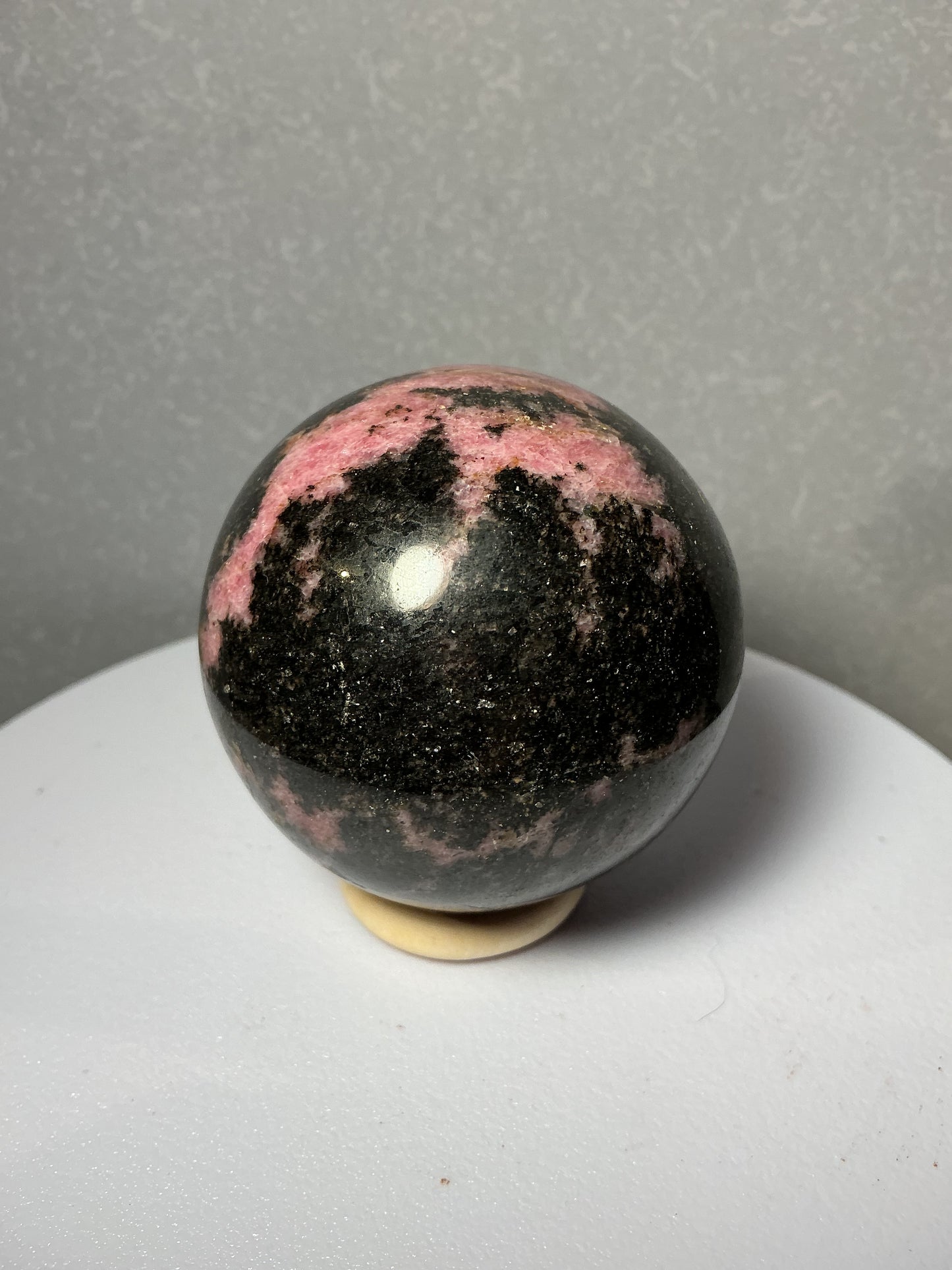 Natural 54mm Rhodonite Crystal Sphere