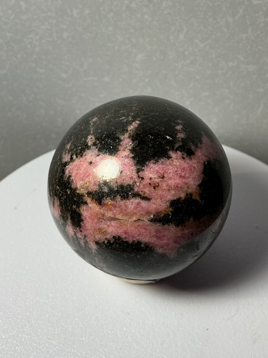 Natural 54mm Rhodonite Crystal Sphere