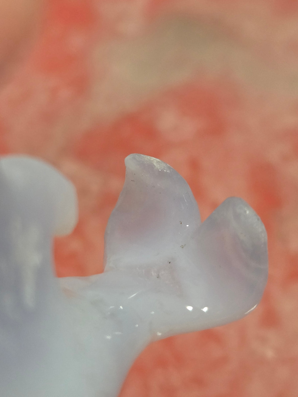 Handmade Blue Lace Agate Dolphin Carving